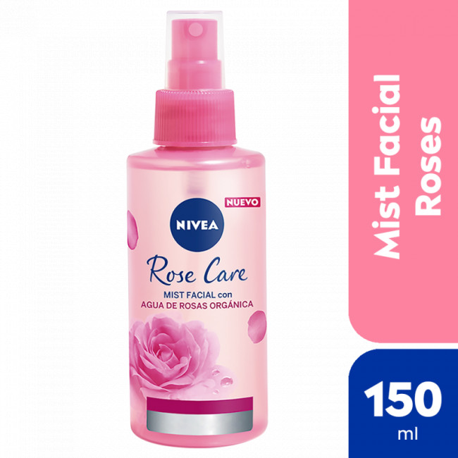 Nivea rose care mist facial hidratante, refresca e hidrata el rostro x 150 ml.
