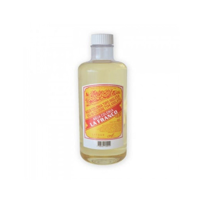 La franco colonia inglesa,  ideal para refrescar la piel luego de un baño en envase de plástico...