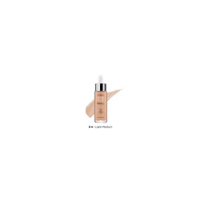 Loreal base de maquillaje true mach serum 3-4 eng, combina los beneficios de un suero con la...