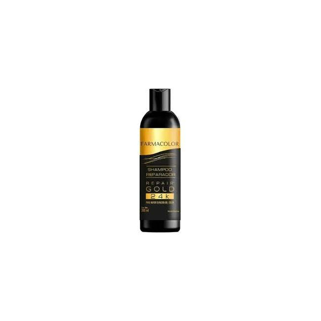 Farmacolor gold shampoo reparador x 380ml.