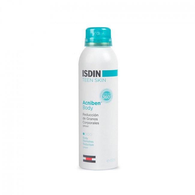 Isdin acniben body spray, indicado para la reducción de granos corporales, para piel grasa con...