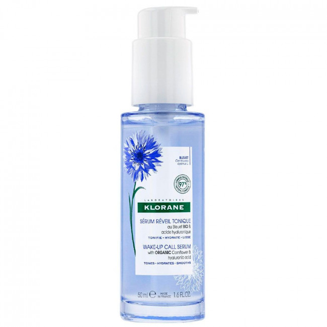 Klorane bleuet bio sérum facial despertar tonificante, con ácido hialurónico, un toque de...