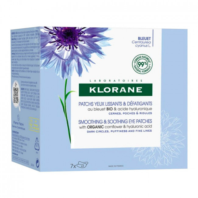 Klorane bleuet parches de ojos antifatiga, alisan las líneas de expresión y reducen las bolsas de...