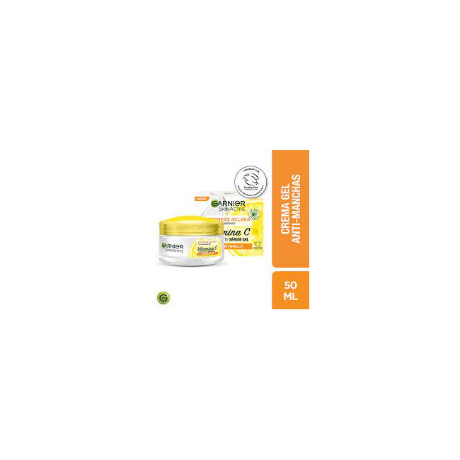 Garnier sérum gel con vitamina c y ácido salicílico, que  brinda 48 hs. de hidratación sin dejar...