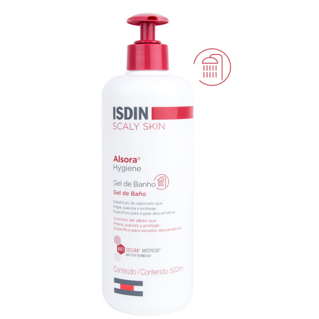 Isdin Alsora gel de baño, suave fórmula limpiadora para la higiene diaria, para pieles con...