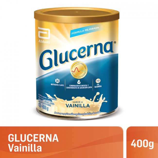 Glucerna, es una fórmula específicamente diseñada para personas con diabetes, sabor vainilla x...