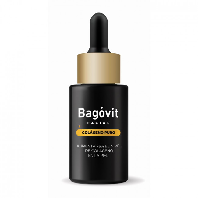 Bagovit facial colágeno puro serum, aumenta un 76% el nivel de colágeno en la piel x 30 ml.
