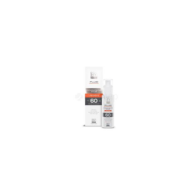 By she - by derm by block solar fluído spf 60 con color medio, para pieles sensibles con...