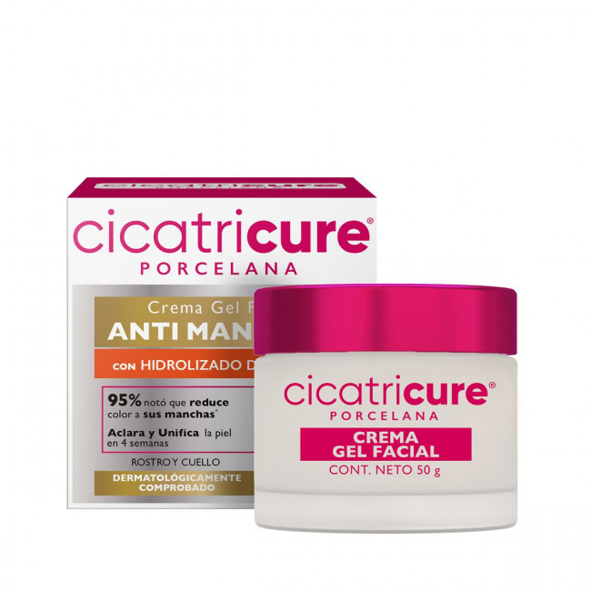 Cicatricure porcelane gel crema facial con hidrolizado de perla, aclara las manchas, unifica el...