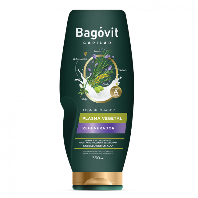 Bagovit capilar acondicionador plasma vegetal regenerador con pura vitamina A y activos vegetales...