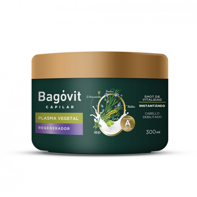 Bagovit capilar máscara de tratamiento plasma vegetal formulada con pura vitamina A y activos de...