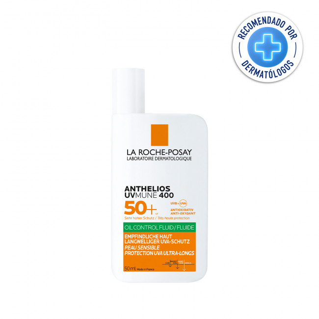 La Roche Posay anthelios uvmune 400 oil control fluido factor 50, ideal para pieles grasas,...