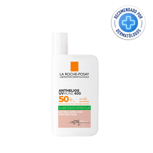 La Roche Posay anthelios oil control fluido factor 50 con color, ideal para pieles grasas, efecto...