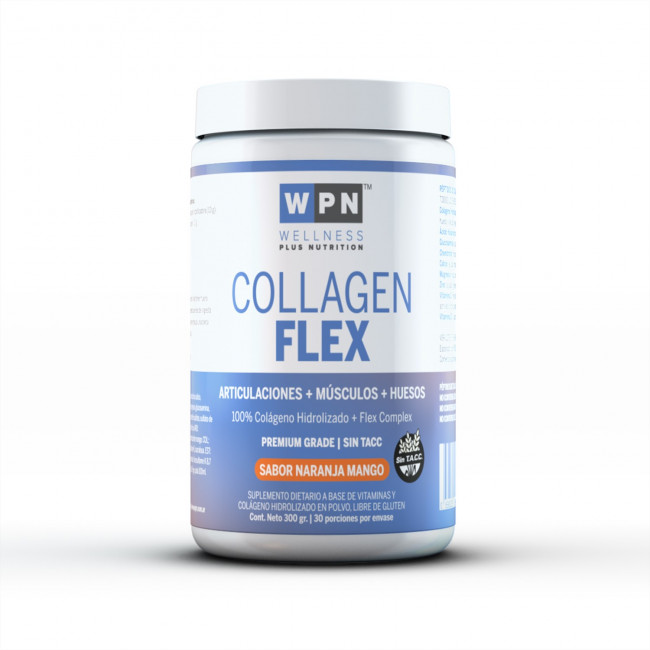 Wpn colágeno + flex complex, exclusiva fórmula para las articulaciones, músculos y huesos x 300 grs.