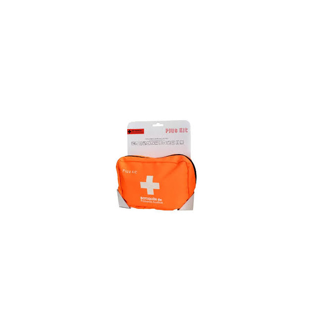 Plus kit botiquin naranja, ideal para el hogar, el trabajo o el auto.