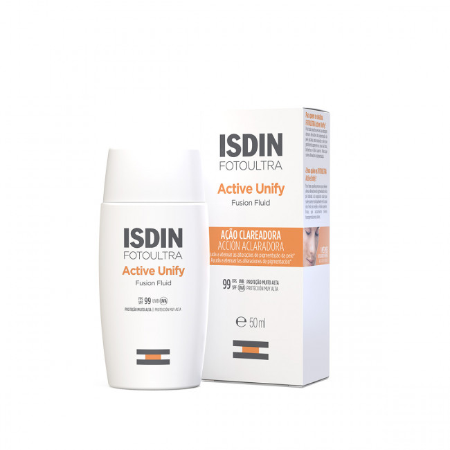 Isdin fotoprotector Ultra active unify fusion fluid FPS 99, aclara y unifica tu tono de piel x 50...