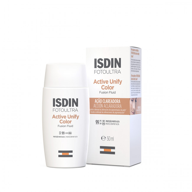 Isdin fotoprotector Ultra active unify fusion fluid FPS 99 con color, aclara y unifica tu tono de...