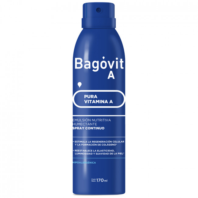Bagovit A spray continuo humectante, su fórmula hidroemulsionada permite una rápida penetración...