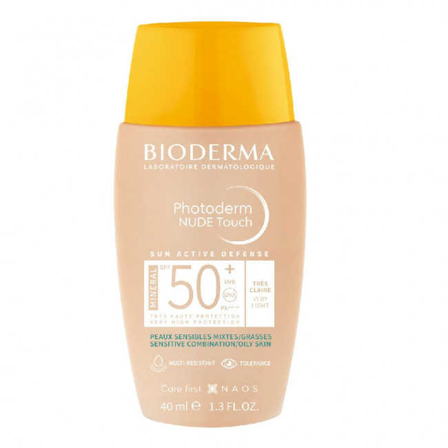 Bioderma protector solar photoderm nude touch spf 50 + contiene una fórmula 100% mineral con una...