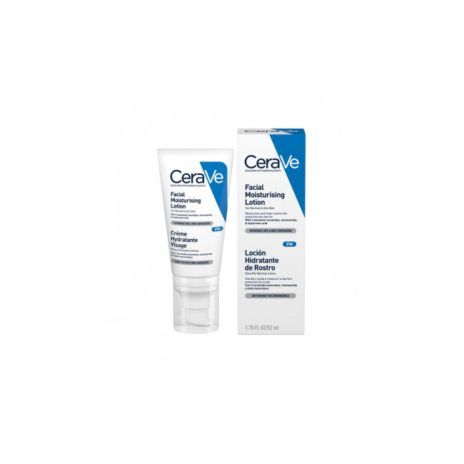 Cerave loción hidratante para rostro Oil Control, contiene 3 ceramidas esenciales, niacinamida y...