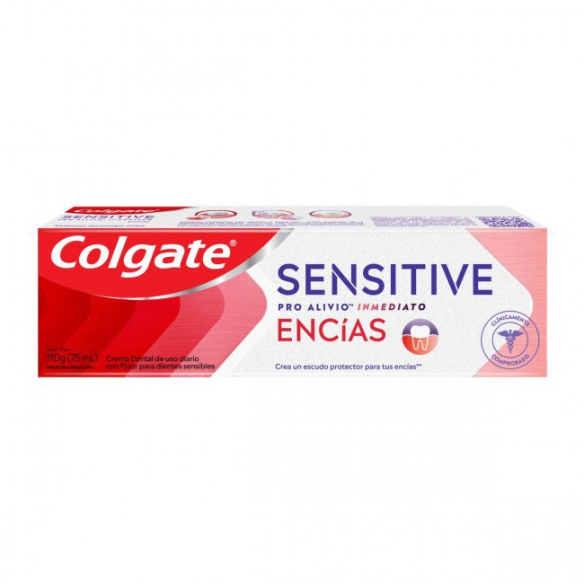 Colgate pasta dental sensitive pro alivio inmediato para encias sensibles x 110 grs