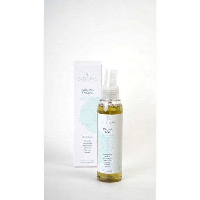 Bydorys bruma facial, hidratante y descongestiva, apta para pieles sensibles, mix de hierbas, té...