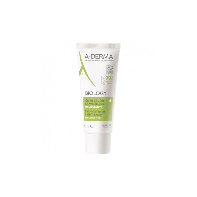 Aderma Biology crema ligera dermatológica y con certificado orgánico que hidrata intensamente...