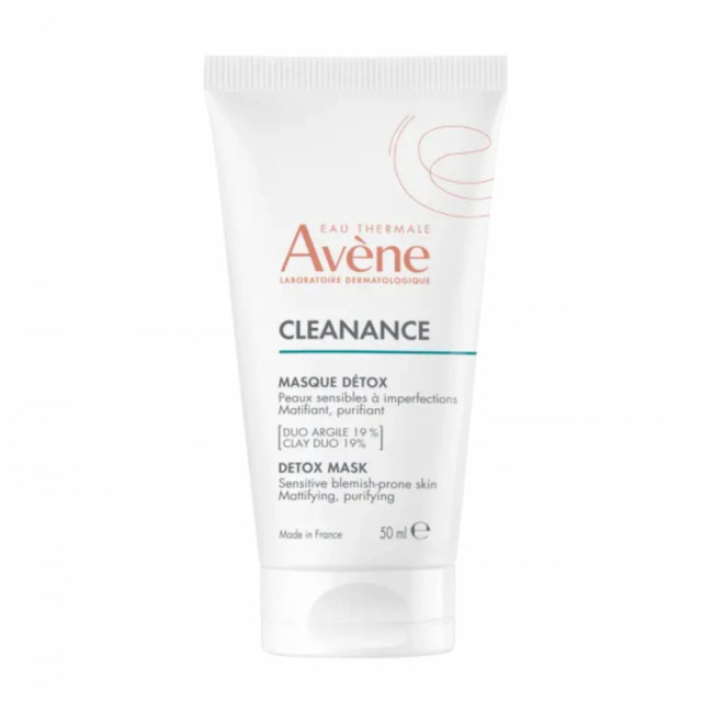 Avene cleanance mascarilla detox purificante, formulada para pieles sensibles con imperfecciones...
