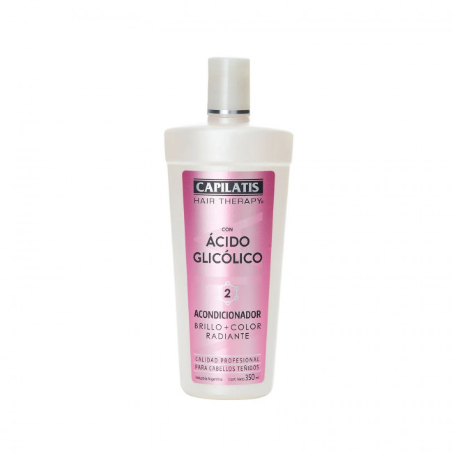 Capilatis acondicionador ácido glicólico brillo y color para cabellos teñidos x 350 ml.