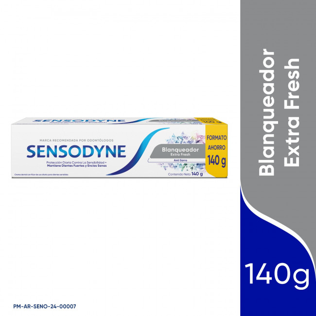 Sensodyne pasta dental blanqueadora extra fresh anti sarro x 140 grs.