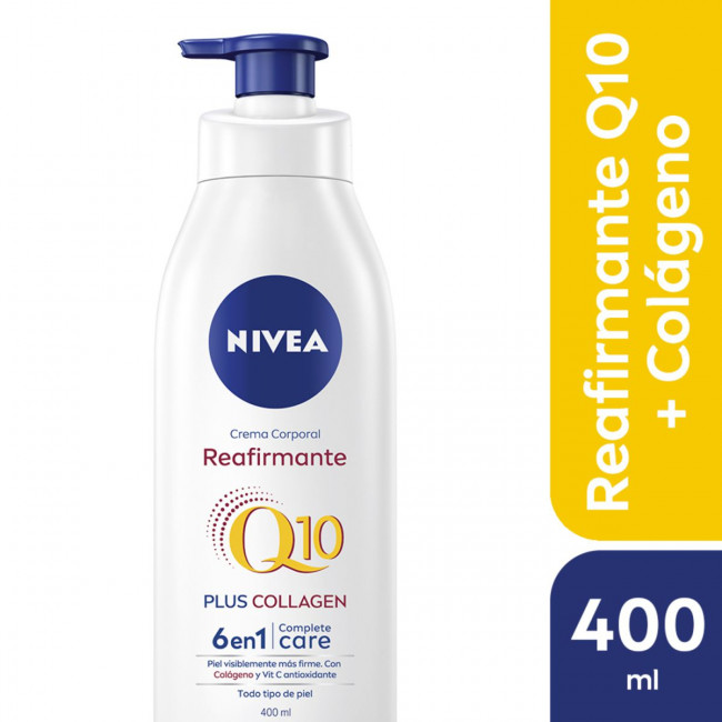 Nivea body q10 plus collagen crema reafirmante e hidratante corporal para todo tipo de piel x 400...