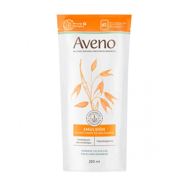 Aveno emulsión refill, hidrata, protege,calma y alivia las pieles sensibles y atópicas x 250 ml.