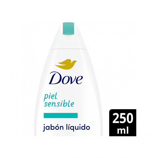 Dove jabón líquido para piel sensible con glicerina, limpia y deja tu piel humectada y tersa x...