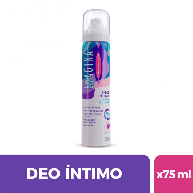 Evagina desodorante íntimo femenino, mayor protección y confort, neutraliza olores, respeta el ph...