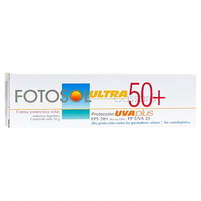Fotosol ultra protector solar facial factor 50+, alta protección solar, no comedogénica crema x...