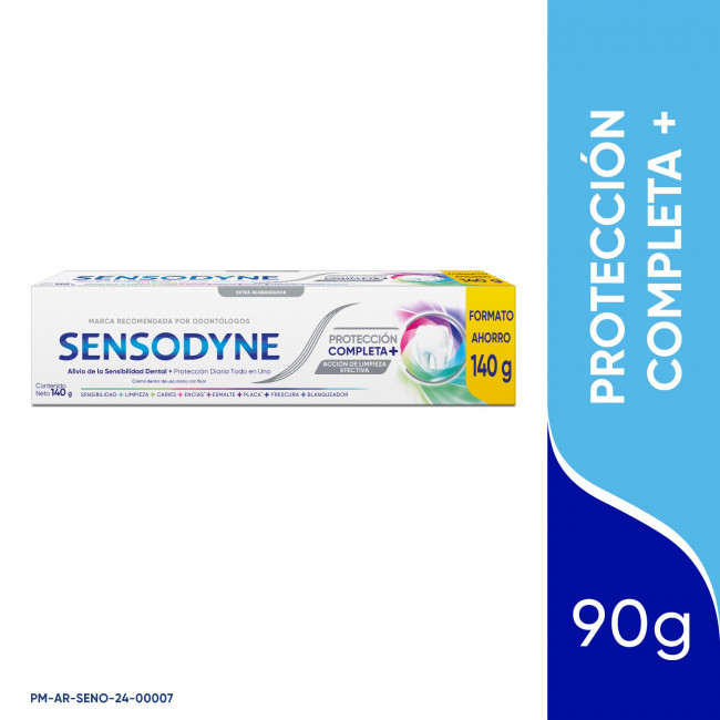 Sensodyne protección completa, pasta dental, protección completa y acción de limpieza profunda x...