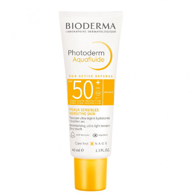Bioderma Photoderm protector solar Aquafluide factor 50+, textura fluida y ligera con un acabado...