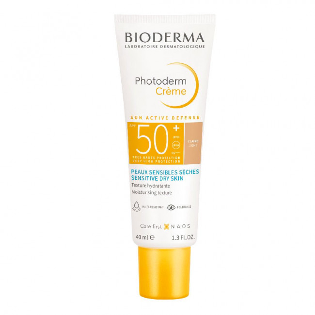 Bioderma Photoderm factor 50+ crema, para pieles normales a secas, rápida absorción x 40 ml.