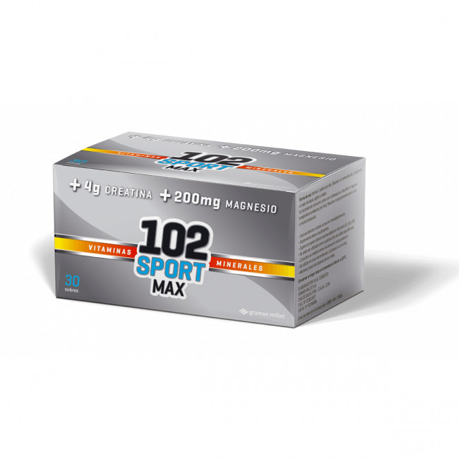 102 sport max sobres, multivitamínico y multimineral ideal para depordetistas y personas con alta...