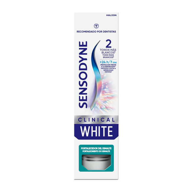 Sensodyne white pasta dental blanqueadora, comienza a reparar los dientes sensibles en 2 minutos...