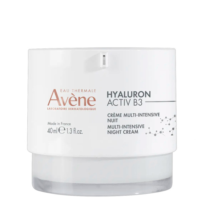 Avene hyaluron activ B3 crema de noche reparadora, actúa durante el descanso promoviendo la...