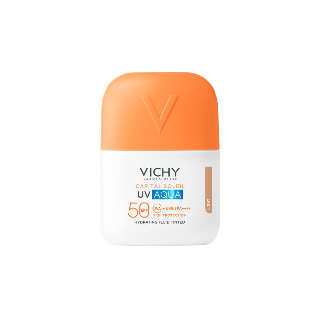 Vichy Capital Soleil Uv aqua invisible Factor 50+ Solar ultraligero, hidrata hasta 24 horas y...