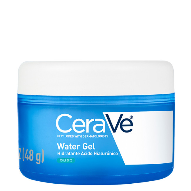 Cerave water gel toque seco hidratante facial ácido hialurónico, niacinamida y ceramidas hidrata...