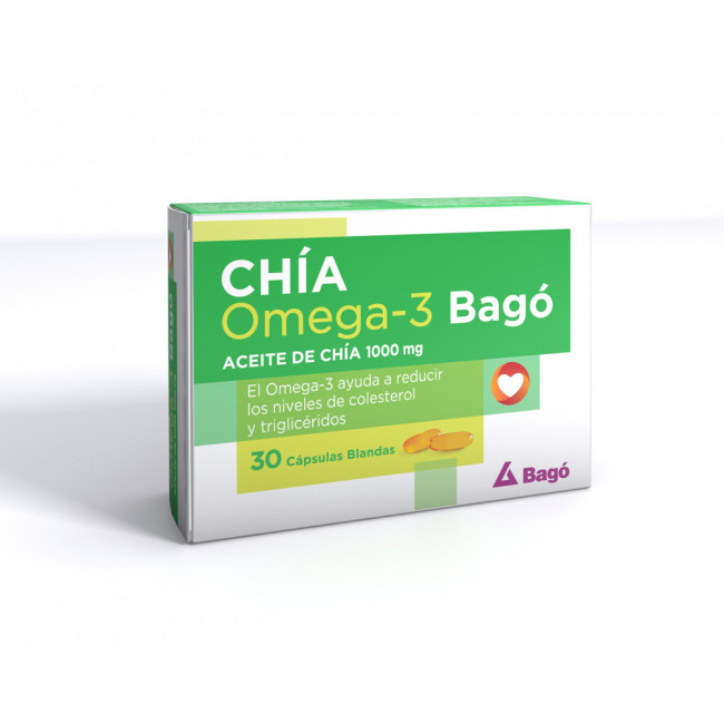 Chia omega 3 1000 mg x 30 cápsulas.