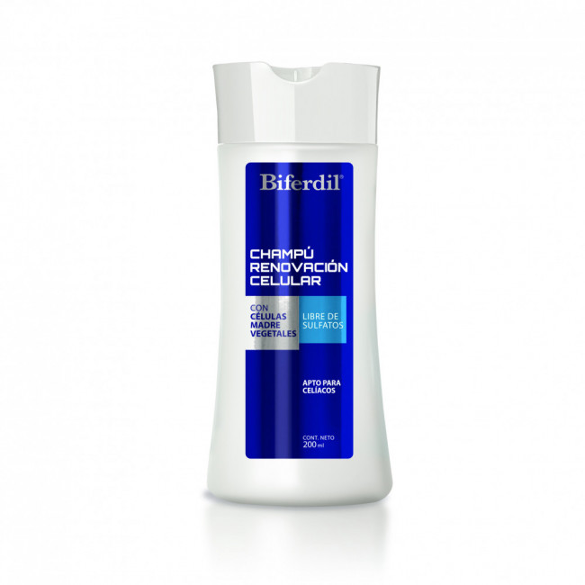 Biferdil shampoo renovación celular x 200 ml.
