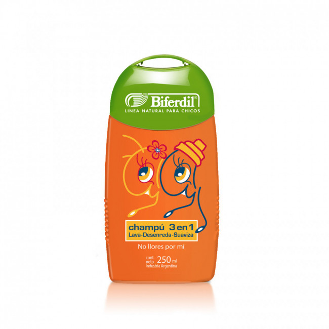 Biferdil shampoo niños trio x 250 ml.