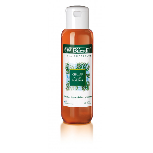 Biferdil shampoo de algas marinas para todo tipo de cabellos - ph neutro x 400 ml.