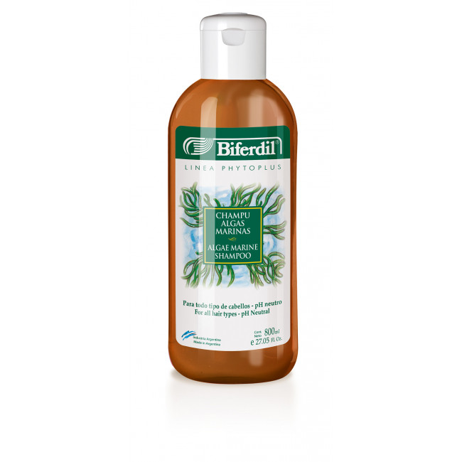 Biferdil shampoo de algas marinas para todo tipo de cabellos - ph neutro x 800 ml.