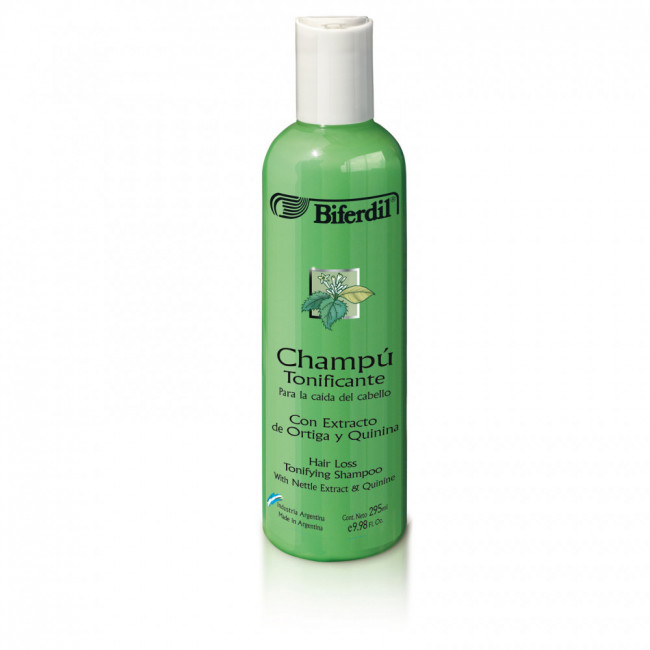 Biferdil shampoo ortiga y quinina ideal para la caída del cabello x 295 ml.