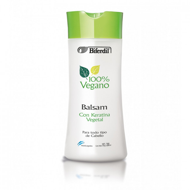 Biferdil bálsamo acondicionador vegano x 200 ml.